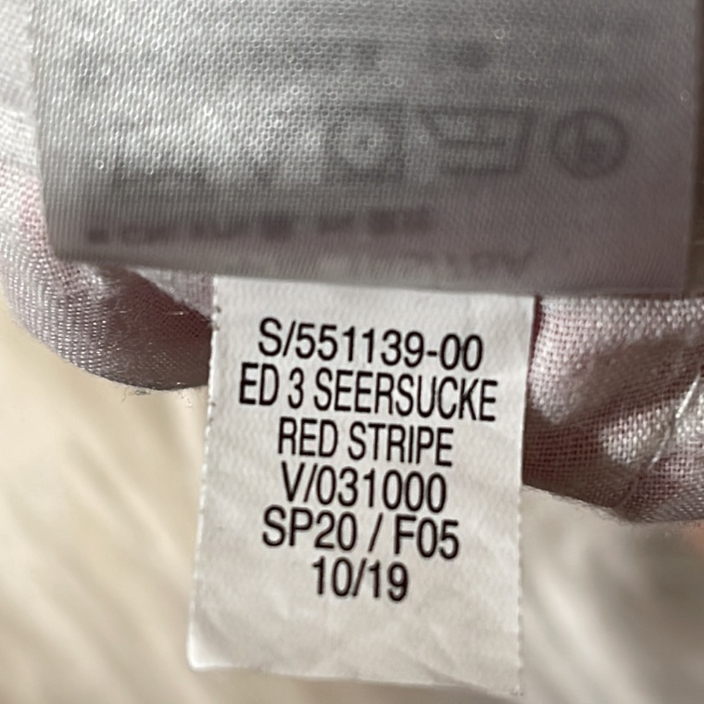 Old Navy Womens 12 Everyday Short Chino Style Mid Rise Pink White Pinstripe - Picture 6 of 7